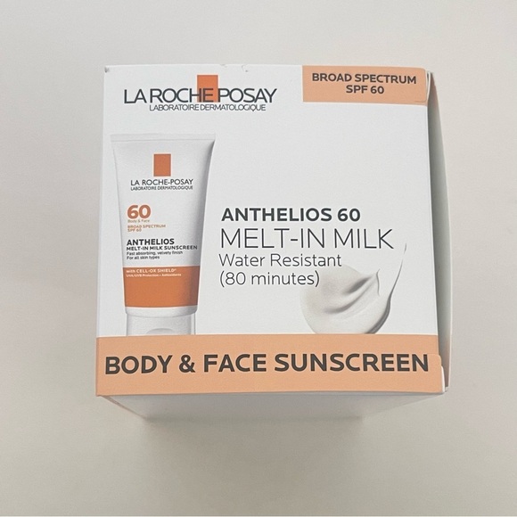 La Roche Posay Anthelios 60 Melt-in Milk Body Face Sunscreen Box of 10 0.5fl oz. - Picture 5 of 9